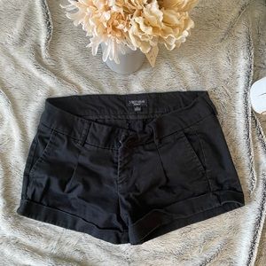 Black cotton shorts